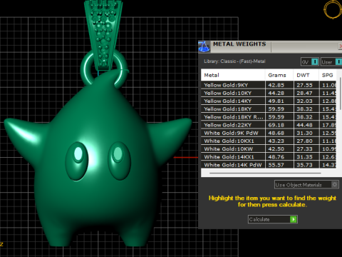 3D GOLD PENDANT Model do druku 3D