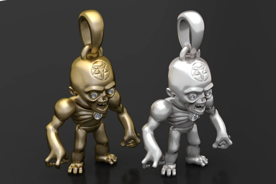 ZOMMBIES PENDANT 3D Print Model .c4d .max .obj .3ds .fbx .stl .blend