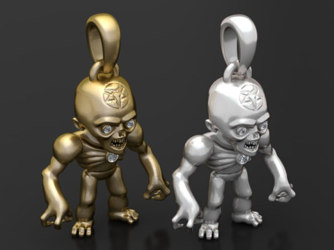 ZOMMBIES PENDANT Model Cetak 3D
