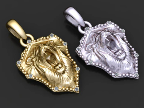 動物ペンダント 3Dプリントモデル