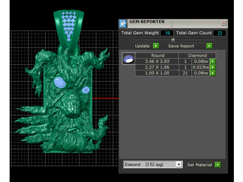 FACES MASK PENDANT 3D Print Model
