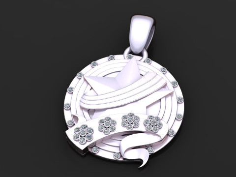 STAR GOLD PENDANT 3D Print Model