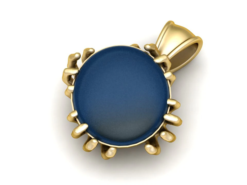 3D GOLD PENDANT 3D Print Model .c4d .max .obj .3ds .fbx .stl .blend 