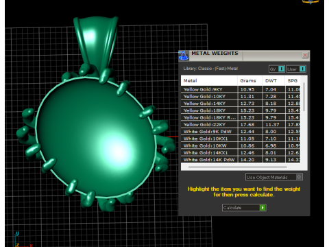 3D GOLD PENDANT 3D Druckmodell