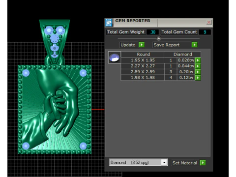 Square Hand Pendant 3D Printable Model 3D Print Model