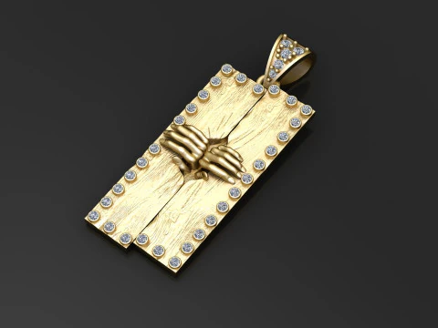 SQUAR HEND PENDANT 3D Print Model