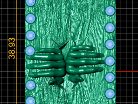 SQUAR HEND PENDANT 3D Druckmodell
