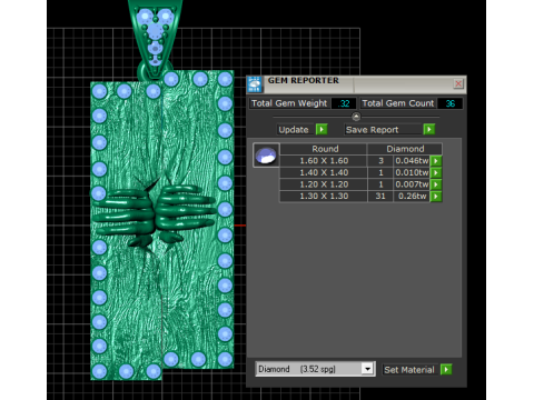 SQUAR HEND PENDANT 3D Druckmodell