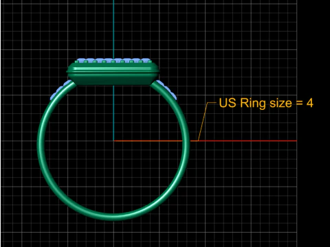 Dual-band gold ring 3D Print Model