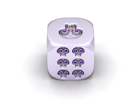 Skull Dice Pendant 3D Print Model