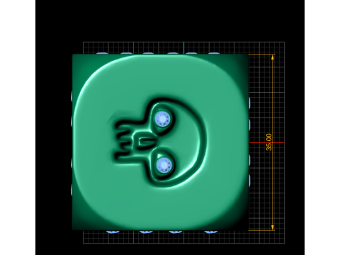 Skull Dice Pendant 3Dプリントモデル