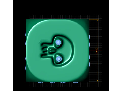 Skull Dice Pendant 3D Print Model