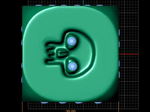 Skull Dice Pendant 3D Print Model