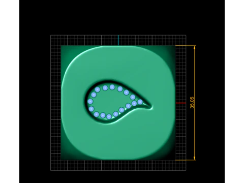 Teardrop Diamond Design 3D Print Model