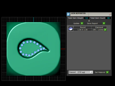 Teardrop Diamond Design 3D Print Model