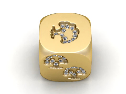 Elephant Skull Dice 3D Print Model