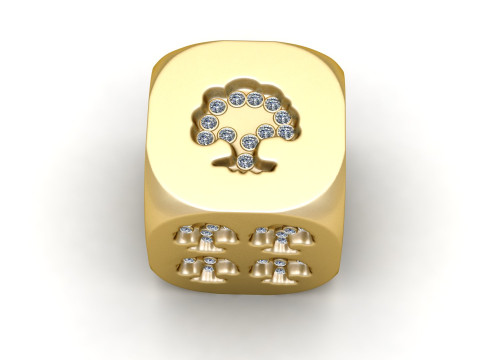 Elephant Skull Dice Model Cetak 3D