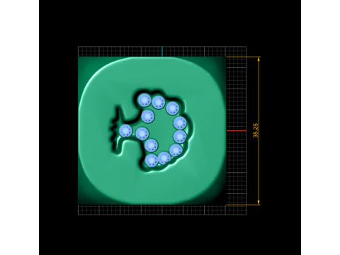 Elephant Skull Dice 3D Print Model