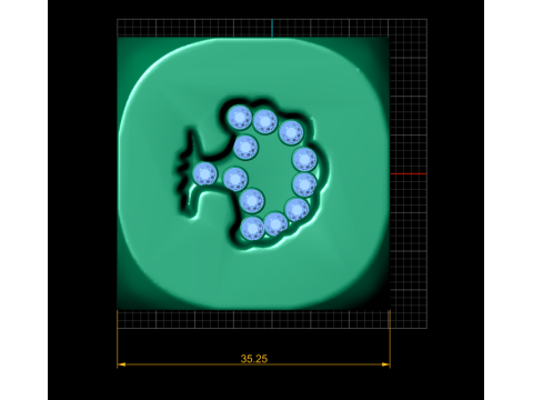 Elephant Skull Dice Model Cetak 3D