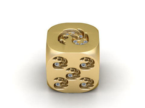 Snake Skull Dice 3D Print Model