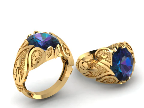 3D GOLD RING 3D Printable Model 3D Print Model