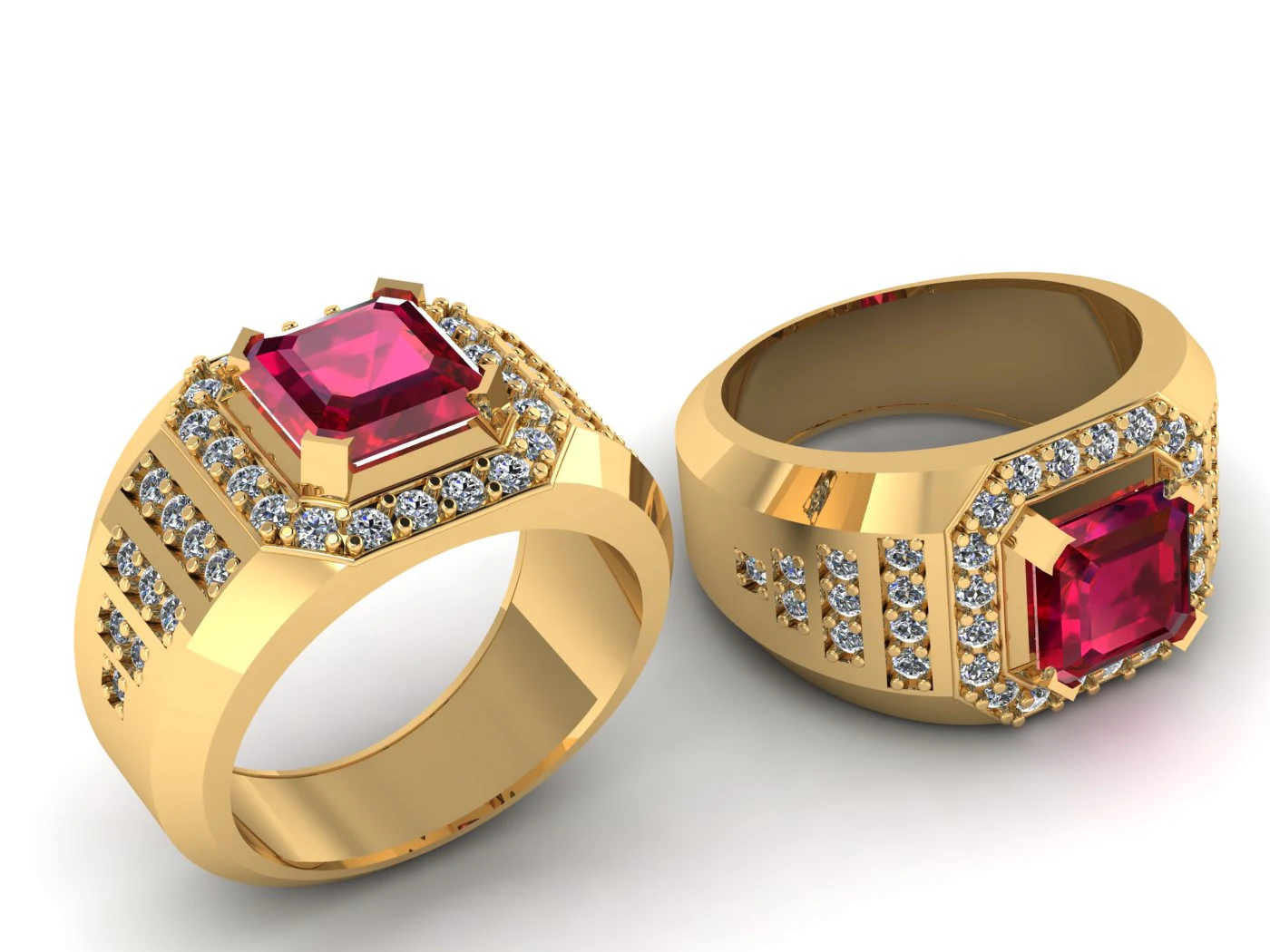 3D GOLD RING 3D Printable Model 3D Print Model .c4d .max .obj .3ds .fbx .stl .blend 