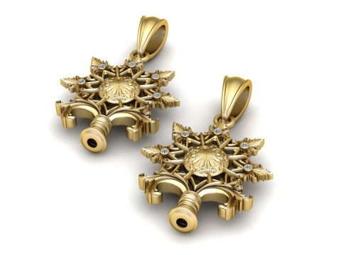 3D GOLD PENDANT 3D Printable Model 3D Print Model
