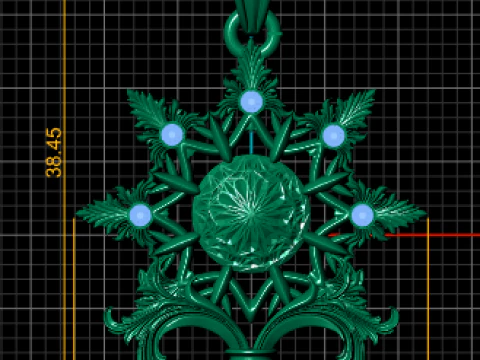 3D GOLD PENDANT 3D Printable Model 3D Print Model