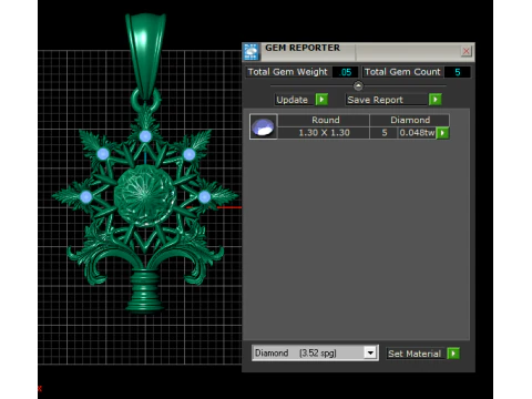 3D GOLD PENDANT 3D Printable Model 3D Print Model