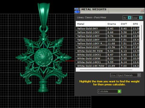3D GOLD PENDANT 3D Printable Model 3D Print Model
