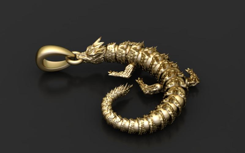 GOLD ANIMALS PENDANT 3D 打印模型 .c4d .max .obj .3ds .fbx .stl .blend