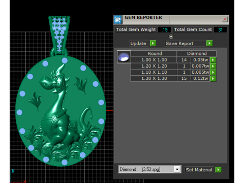 3D GOLD PENDANT Modello di stampa 3D