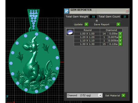 3D GOLD PENDANT 3D Print Model