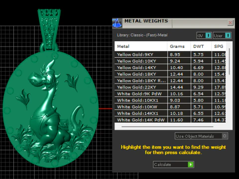 3D GOLD PENDANT 3D Print Model