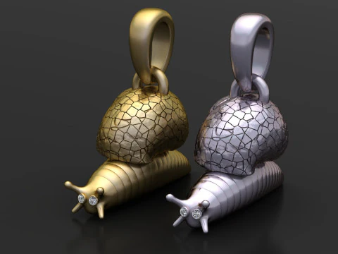 Plaats een gouden hanger 3D-afdrukbaar sieradenmodel 3D printmodel