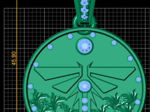 3D ROUND GOLD PENDANT 3D Print Model