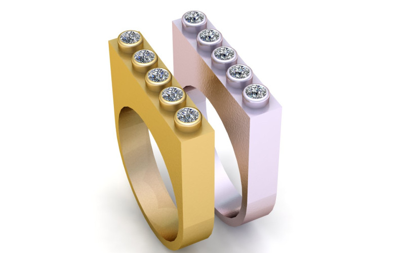3D GOLD RING Model Cetak 3D .c4d .max .obj .3ds .fbx .stl .blend 