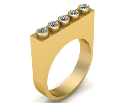 3D GOLD RING 3D Print Model