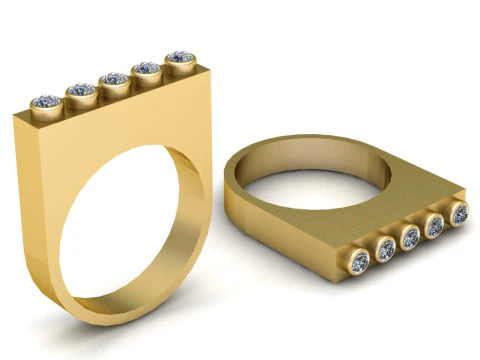 3D GOLD RING 3D Print Model