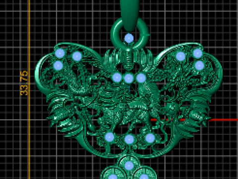 3D GOLD PENDANT 3D Print Model
