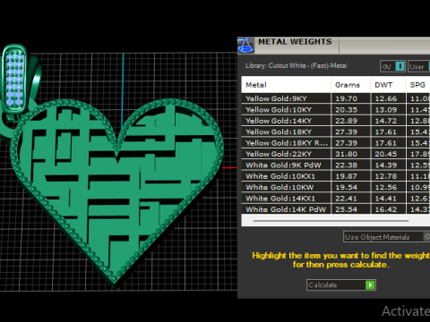 Heart Pendant 3D Print Model