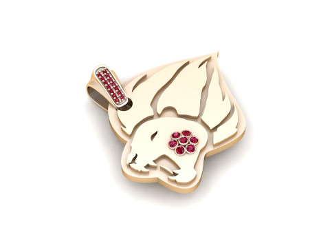 Elegant Heart Diamond Pendant 3D 打印模型