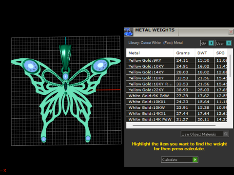 BUTTERFLY GOLD PENDANT 3D Print Model