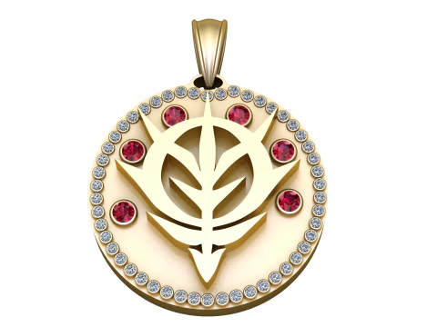 ROUND LEAVES PENDANT 3D Print Model