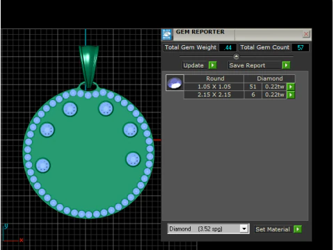 ROUND LEAVES PENDANT 3D Print Model