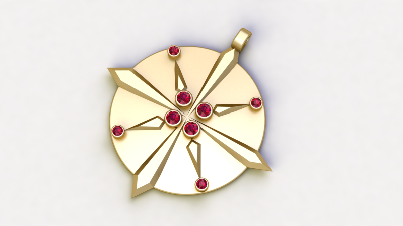 3D GOLD PENDANT 3D 打印模型 .c4d .max .obj .3ds .fbx .stl .blend 