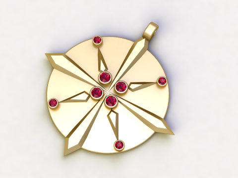 3D GOLD PENDANT 3Dプリントモデル