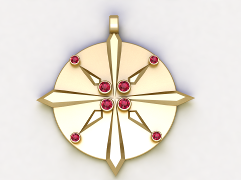 3D GOLD PENDANT 3D 打印模型