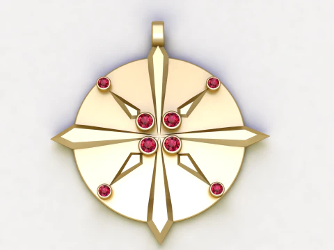3D GOLD PENDANT 3D Print Model
