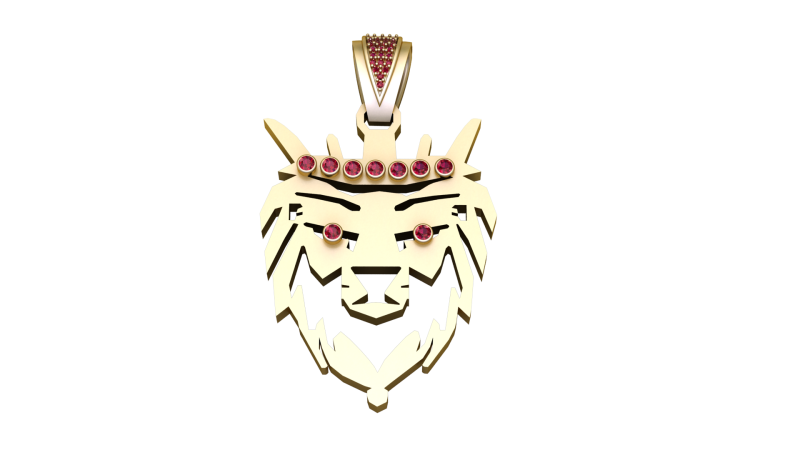 LION KING PENDANT 3D Druckmodell .c4d .max .obj .3ds .fbx .stl .blend